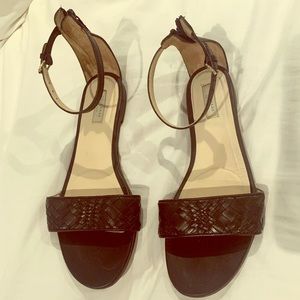 Cole Haan black leather ankle strap sandals